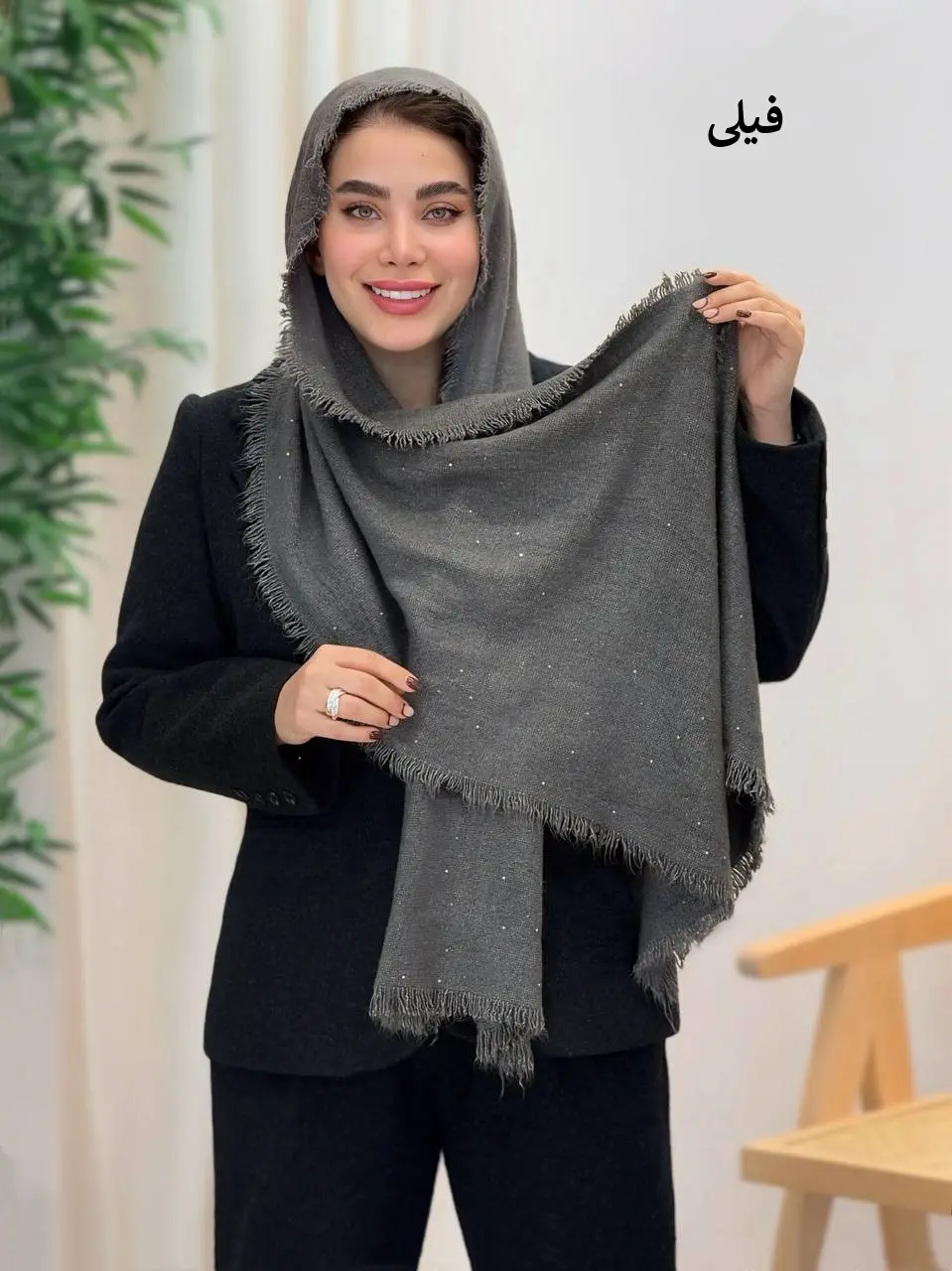 3635-شال اورجینال پولکی